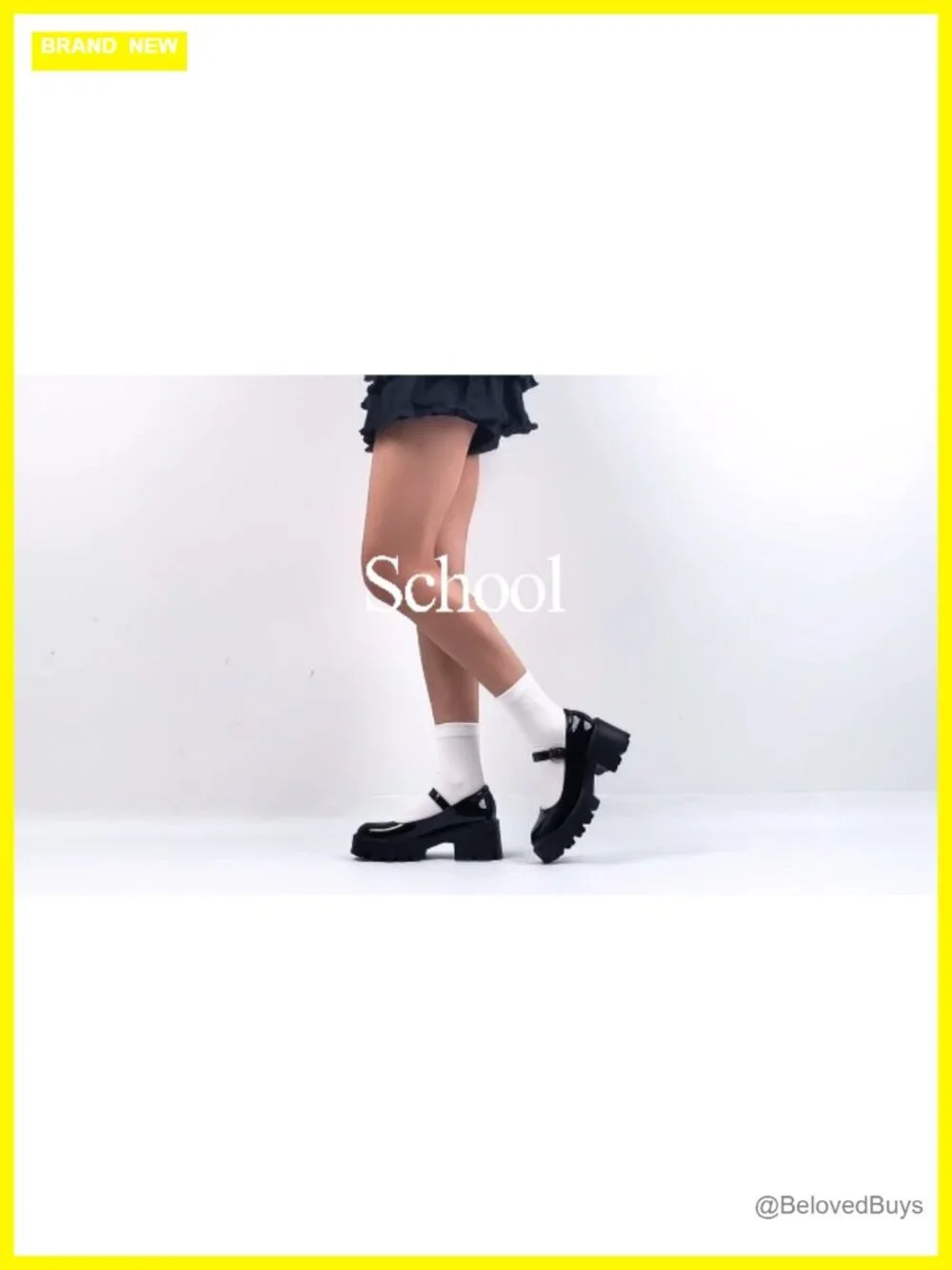 Platform Mary Jane Shoes - Chunky Block Heel Dress Shoes with Buckle Ankle Strap